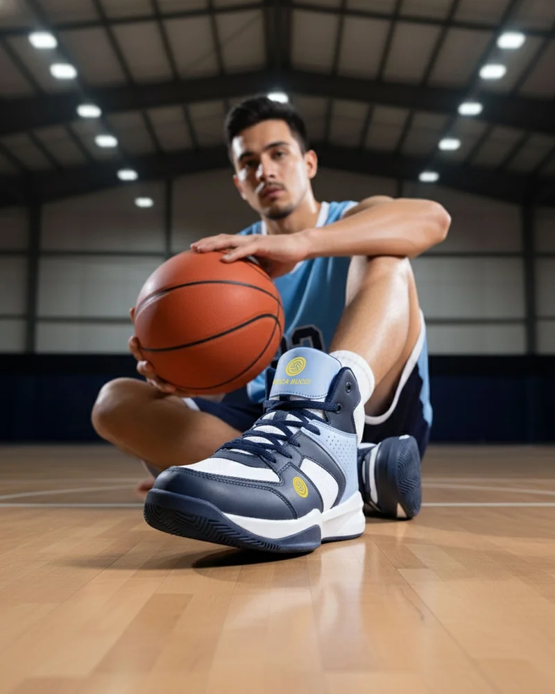Bacca Bucci Blue Wager Premium Basketball Shoes for Men | Best Price UAE
